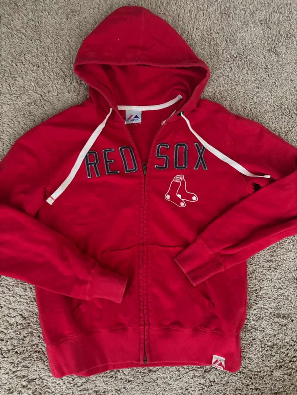 Red socks majestic tag vintage full zip baseball